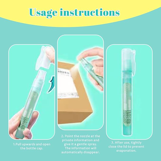 4PCS Thermal Paper Eraser Spray 10ml Quick Dry White Out Liquid - Image 5