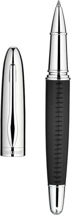 BEILUNER 318 Luxury Leather Pen, Hand-Stitched Premium Leather, Chrome-Plated by BEILUNER