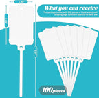 LeonBach 100 PCS Plastic Shipping Tags, 1.46" x 2.48", Waterproof Labels - Image 2