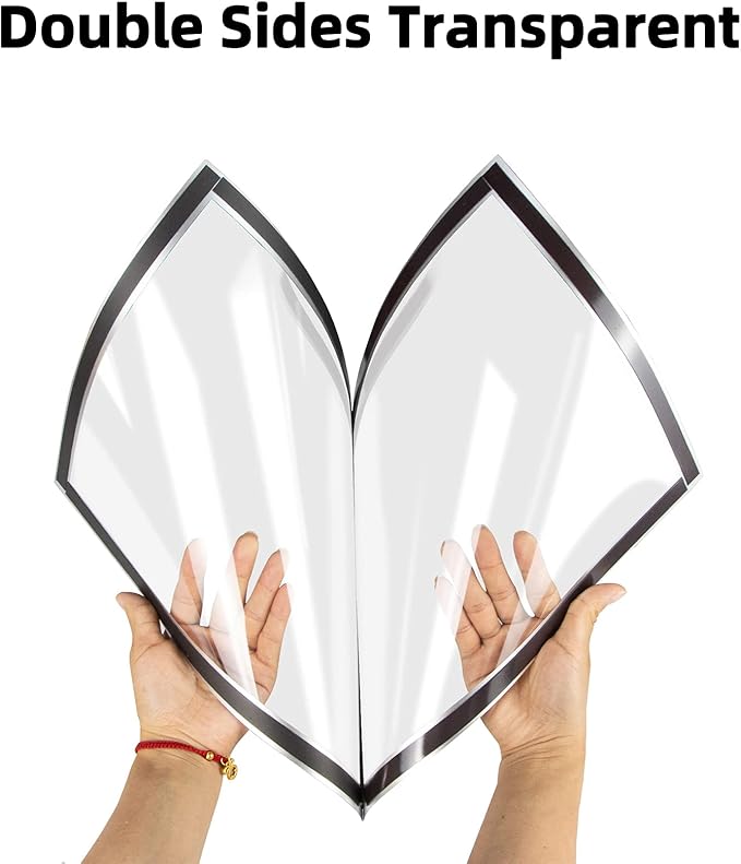 JIUYE 8.5 x 11 Self Adhesive Magnetic Sign Holder, Dual Sides Transparent - Image 3