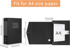 HUA JIE 2 Pack A4 Storage File Boxes Archives Case, 65mm Spine, Box File - Image 4