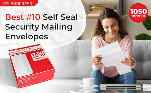 #10 Envelopes Letter Size Self Seal | 1, 050 Business Mailing Security Peel and - Image 2