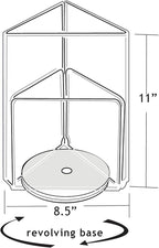Azar Displays 193732 8.5" W x 11" H 3-Sided Sign Holder - Image 2