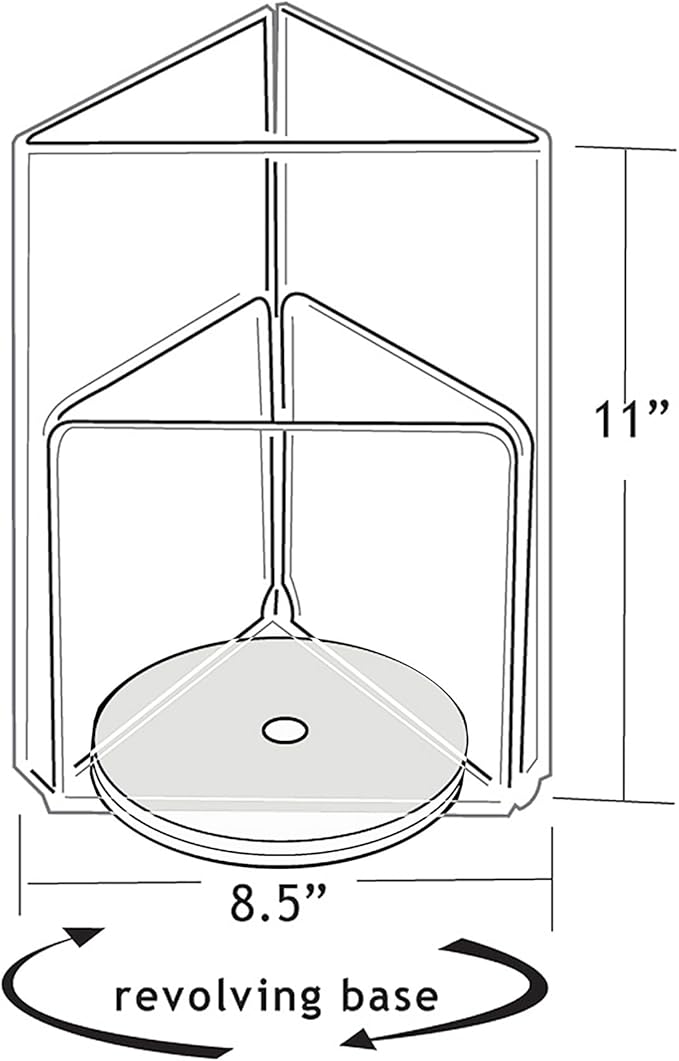 Azar Displays 193732 8.5" W x 11" H 3-Sided Sign Holder - Image 2