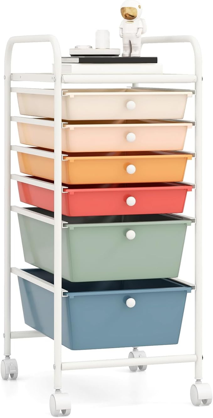 RELAX4LIFE 6-Drawer Rolling Storage Cart by RELAX4LIFE