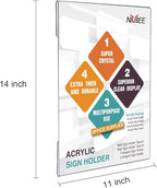Niubee 11x14 inch Wall Mount Acrylic Sign Holder - Image 2