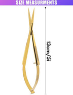 Cross Edge Spring Scissors 5 Inch straight Stainless Steel Precision Eyebrow & - Image 4