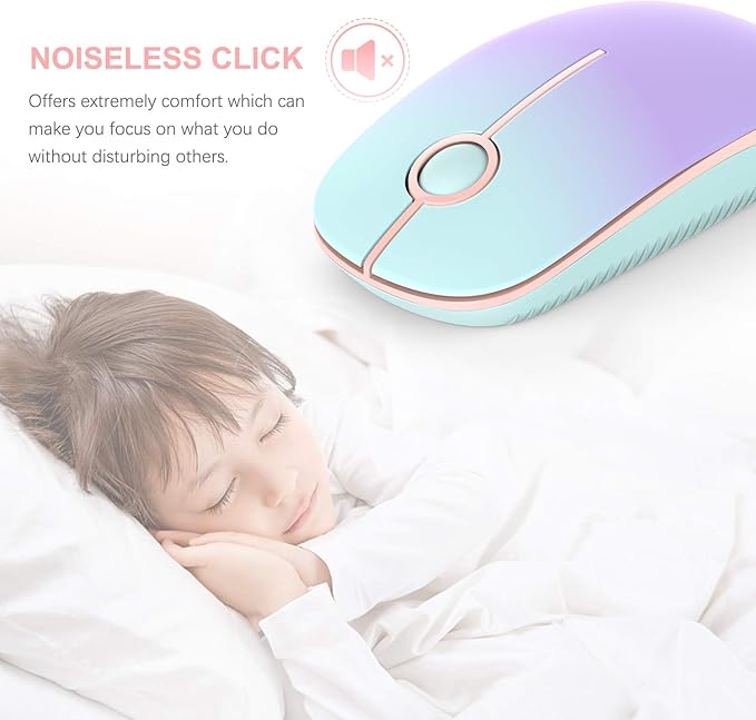 VssoPlor Wireless Mouse, 2.4G Slim Portable Computer Laptop Mouse - Image 2
