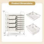 LDAILY 12 Drawer Rolling Storage Cart, Rolling Cart - Image 3