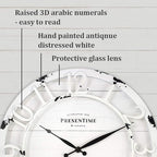 Presentime & Co 13" Farmhouse Series Wall Clock, Quartz Movement, Shiplap Style - Image 3