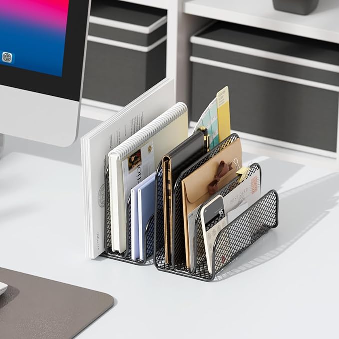 gianotter Mail Organizer Countertop, Metal File Holder - Image 7