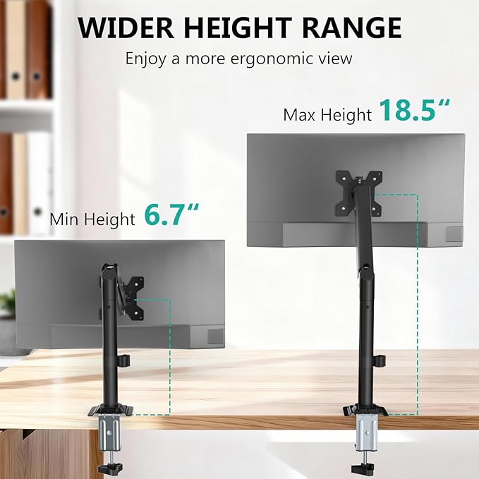WALI Single Monitor Arm Desk Mount - Image 5