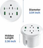 Desktop Power Grommet 3-inch Hole, 40W Total Fast Charging Station, 2 PD 20W - Image 7
