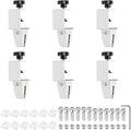 PATIKIL 6 Pcs 1/8" to 1/2" Adjustable Desk Divider Partition Clips, Aluminum