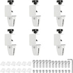 PATIKIL 6 Pcs 1/8" to 1/2" Adjustable Desk Divider Partition Clips, Aluminum