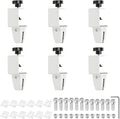 PATIKIL 6 Pcs 1/8" to 1/2" Adjustable Desk Divider Partition Clips, Aluminum by PATIKIL