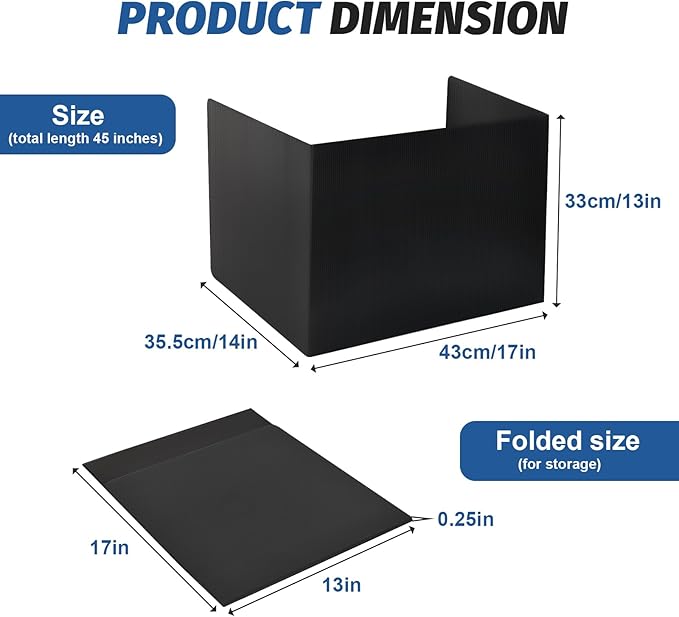 ZYINOZOC 2 Pack Desk Dividers for Students, 3-Fold Privacy Screens, Testing - Image 2