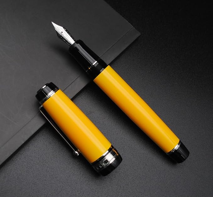 xixixiaozhu Metal Big Fountain Pen Set Medium Nib 0.7mm, Includes Ink Refill - Image 2