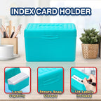 H4D 4x6 Index Card Holder with 100 Heavyweight Ruled Index Cards and 25 Plastic - Image 3