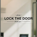 YIKIADA Please Lock The Door Sticker 6 × 2 Inches Vinyl Self-Adhesive Decals by YIKIADA