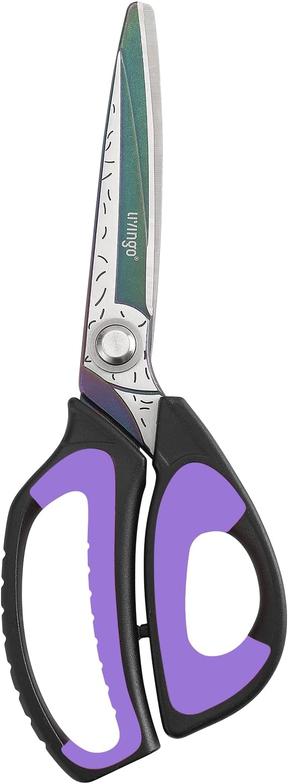 LIVINGO Heavy Duty Industrial Scissors: 10" Utility Stainless Steel Scissors by LIVINGO