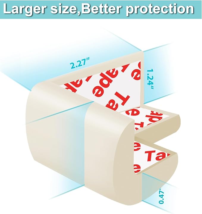 12 Pack Corner Protector Baby Proofing Edge and Corner Guards, Soft Safety - Image 3