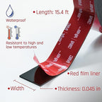 Double Sided Tape Heavy Duty Mounting Tape 1/4 in x 15.4 ft, Made of 3M VHB - Image 2