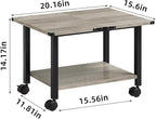 Lerliuo Under Desk Printer Stand, 2-Tier Industrial Mobile Printer Table - Image 2