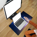 QIYI Desk Pad, Galaxy PU Leather Desk Blotter Protector, Waterproof Computer - Image 3