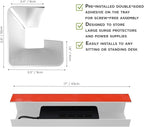 No-Screw Under Desk Cable Management Tray - Image 6