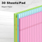 AILZFEI Colored Legal Pads 8.5 x 11 Note Pads 8.5x11 inch, Wide Ruled Clear - Image 3