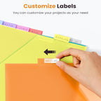 Sooez 96 Count Dividers with Pockets, 8 Tabs Binder Dividers - Image 6