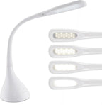 ottlite creative curves led desk lamp, white shown in use
