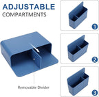 Blue Magnetic Dry Erase Marker Holder, Pencil Storage Cup - Image 3