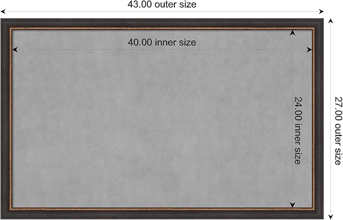 Amanti Art Black Framed Magnetic Board 27x43 Large Vision Board - Image 4