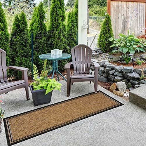 gertmenian indoor outdoor classic flatweave area rug, stain shown in use
