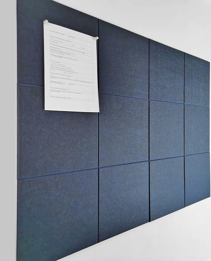 DECORITA Blue Felt Bulletin Board 47"x35" | Large Cork Bulletin Board by DesignerManufacturerofInnovativeBulletinBoardSolutionsforHomeOffice