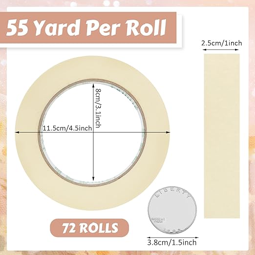 Fainne Masking Tape Bulk General Purpose Masking Painting Tape 55 Yards - Image 2