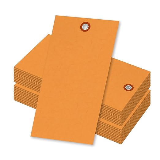 SmartSign 6.25 x 3.125 inch “Orange” Blank Tyvek Shipping Tags by SmartSign