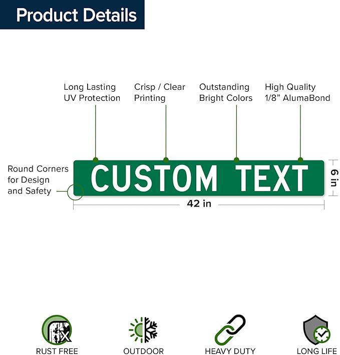 Custom Street Sign, Road Sign, Address Sign, 8 Colors, Reflective Option - Image 6