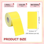 PATIKIL 3 x 5 Inch Rectangle Inventory Color Coding Labels 1 Roll, Square - Image 2