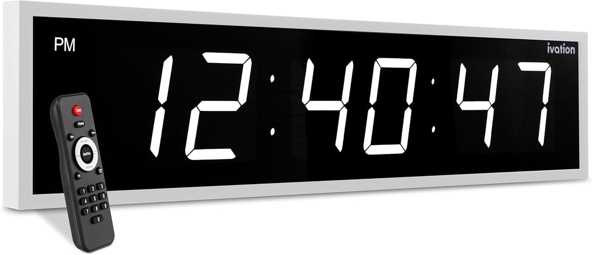 Ivation Huge Oversized 60" Large Digital LED Clock | Big Digital Clock