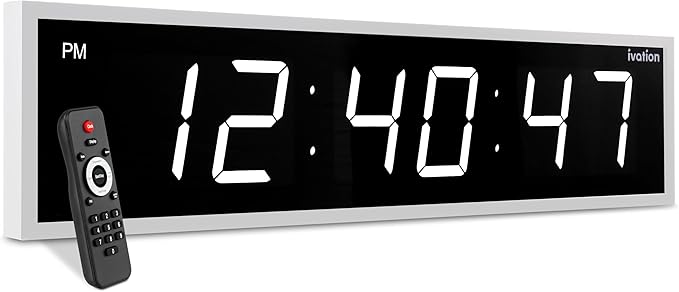 Ivation Huge Oversized 60" Large Digital LED Clock | Big Digital Clock by Ivation