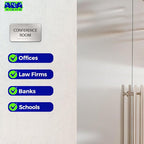 ADASigns Conference Room Sign 7" W x 4" H Durable Brushed Aluminum - Image 7
