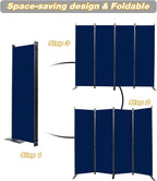 CHOSENM Room Divider, 4 Panel Folding Privacy Screens - Image 5