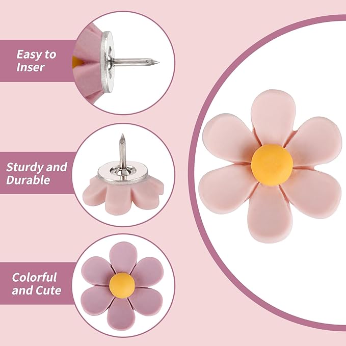 30pcs Decorative Flower Push Pins - Image 6