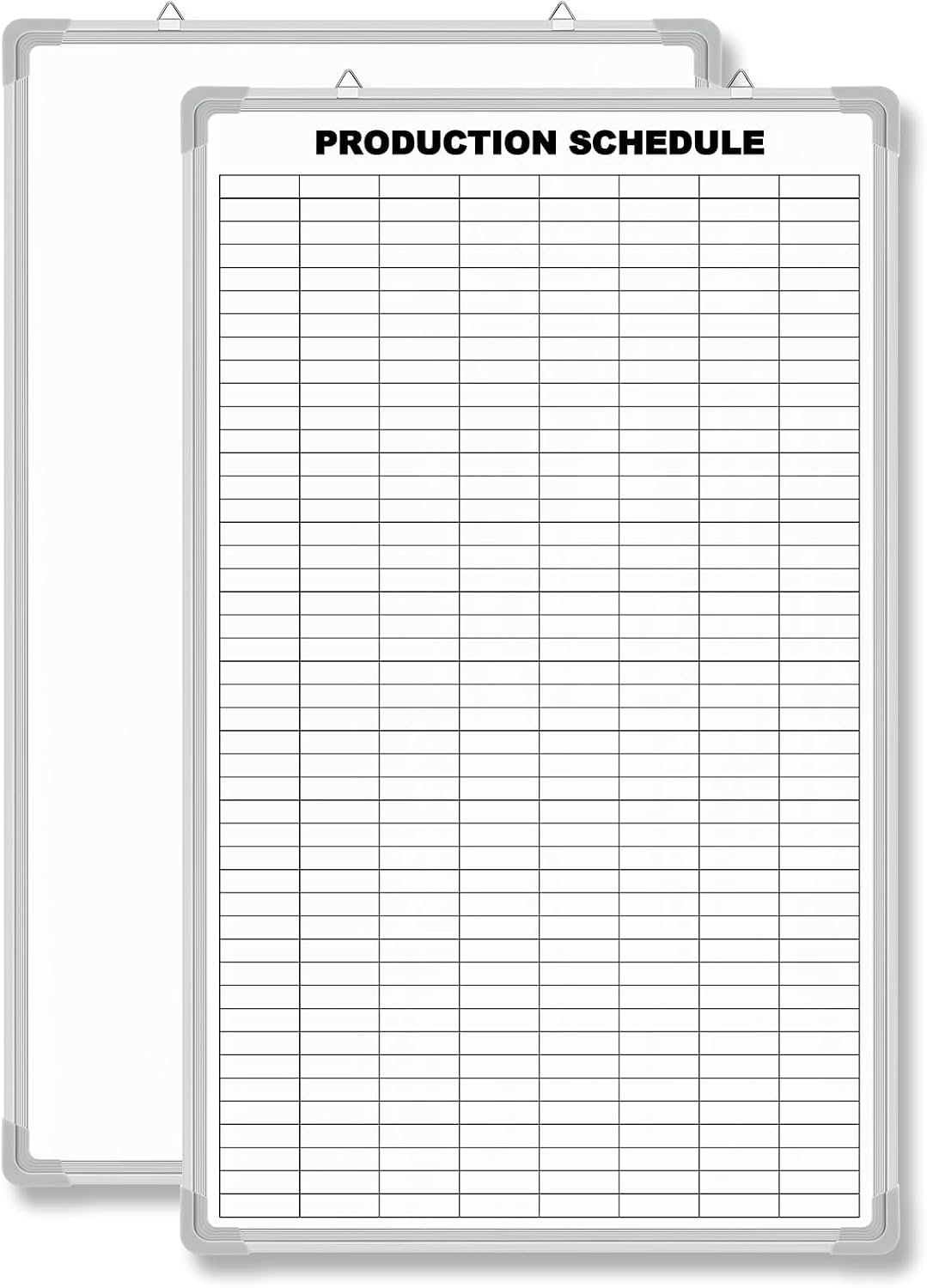 Lined Whiteboard Blank Grid Aluminum Frame Dry Erase Board Reusable Wall