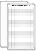 Lined Whiteboard Blank Grid Aluminum Frame Dry Erase Board Reusable Wall by Unknown
