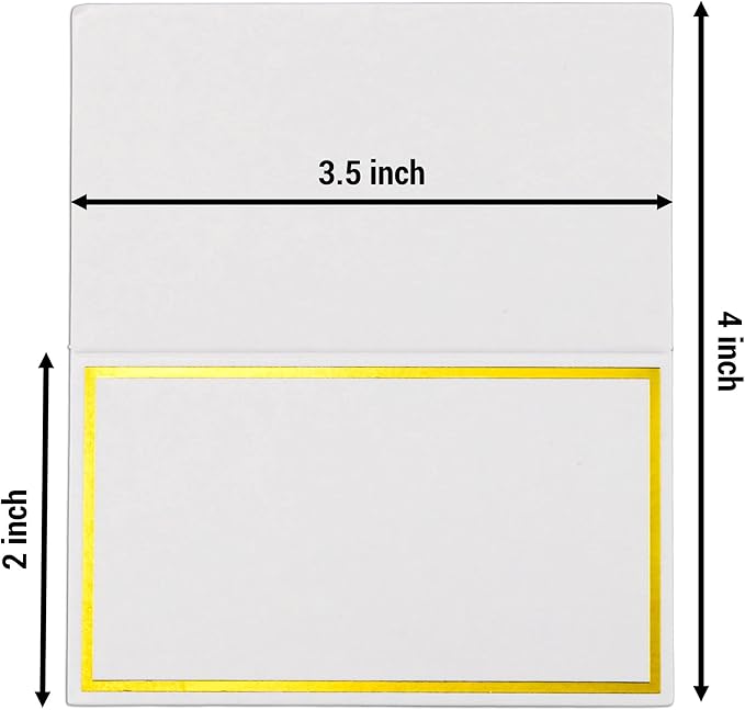 100 Pack Place Cards for Table Setting Small Paper Tent Cards - Image 2
