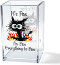 Vgrti It's Fine I'm Fine Acrylic Cosmetic Pencil Pen Holder Cup, Funny Black by Unknown